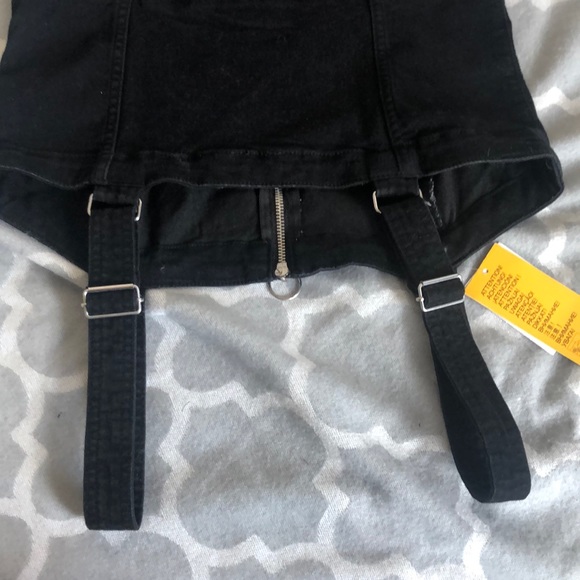 Stretchy Little Black Jean Dress - Picture 3 of 5